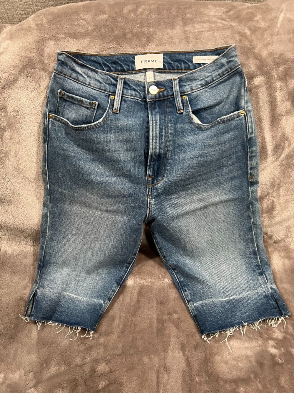 Frame denim bermuda shorts blue color size 27 Le Vintage Bermuda